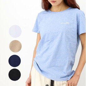 A.P.C. APC アーペーセー COEOP F26012 半袖Tシャツ クルーネック カットソー ロゴT レディース 白 黒 ネイビー ベージュ スカイブルー