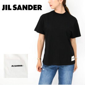 JIL SANDER+ ジルサンダープラス J40GC0001 J45048 ロゴT レディース半袖Tシャツ 1枚単品 オーガニックコットン クルーネック オーバーサイズ ロゴラベル レディース カットソー