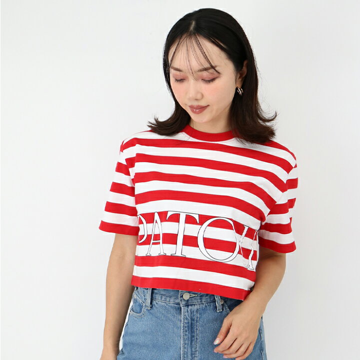 楽天市場】PATOU パトゥ JE1099990 レディースロゴTシャツ ボーダーT 