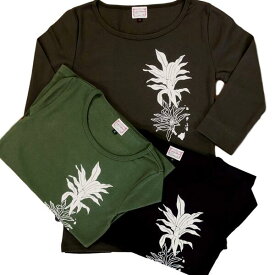 ラウレア　ハワイ　オリジナル　定番　7分袖 Tシャツ　ティーリーフ　植物　フラ　ダンス