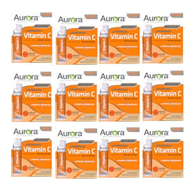 12箱セット　Aurora Nutrascience メガパック　リポソーム ビタミン C3000mg　30包＋2包　オーガニックフルーツ Mega-Pack+　Liposomal VITAMIN C　オーロラニュートラサイエンス　グルテンフリー　シュガーフリー