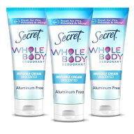3本セット シークレット【全身用】【無香料】 デオドラント クリーム 85g　白くならないタイプ　SECRET W…