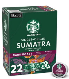スターバックス　スマトラ44個（22×2箱）　ダークロースト キューリグ kカップ K-CUP　Starbucks Sumatra