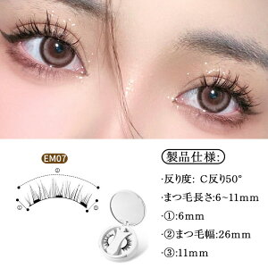 つけまつげ マグネット式 ナチュラル アイスクリスタルブラック 磁気 つけまつ毛 一体型 再利用 接着剤不要 磁石まつ毛 サラ すっぴん感 ナチュラまつげ 薄いメイク向き