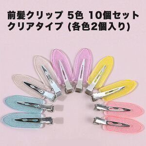 前髪クリップ 5色 10個セット クリアタイプ 跡がつかない ヘアクリップ かわいい 前髪 クリップ 跡がつかないピン ピン セット メイク 化粧 洗顔 お風呂 髪留め ヘアセット ヘアサロン 美容室
