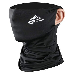 【送料無料】 冷感マスク ブラック フェイスカバー ずれない 夏 UVカット ジョギング ランニング ウォーキング スポーツ 通勤 通学 男女兼用 紫外線対策 日焼け対策 伸縮 通気性 速乾 冷感 マ