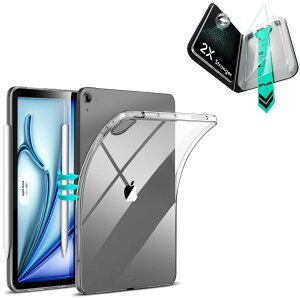 �y�����P�[�X�Ŗ{�̂̐F���y���ށziPad�P�[�X �t�B���� iPad Air 11�C���` M4 M3 M2 �N���A�P�[�X �����K���X�t�B���� 2������ �Z�b�g ���� ���^ �y�� 9H iPad Air ��5���� ��4���� �A�C�p�b�h�G�A �J�o