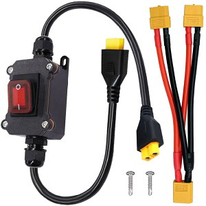�y�ҋ@���̓d�C����������؂�z�d���X�C�b�` XT60 �C�����C�� 12V ON OFF 14AWG IP67 �h�� �h�o LED�C���W�P�[�^�[ XT60���X XT60�I�X ����P�[�u���t�� �\�[���[�p�l�� RV �o�C�N ���Q�T�m�@ �Ŋ���@