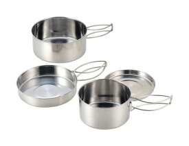 【 送料無料 最新 春ギフト 】 クッカーセット 直火 専用 キャンプ 調理器具 アウトドア 一人旅 鍋 フライパン 折りたたみ 清潔 簡単 登山 防災 GoGoキャンプメシ キャンピングクッカー 4点セット