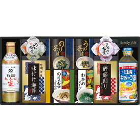 【最新 父の日 ギフト】 キッコーマン 生しょうゆ＆和食詰合せ のり佃煮 味付海苔 茶漬け わかめスープ 日清キャノーラ油 惣菜 ギフトセット 和食 そうざい おうちごはん 時短 お取り寄せ ギフト こだわり 詰め合わせ 高級 詰め合わせ お返し お祝い 逸品 ご飯