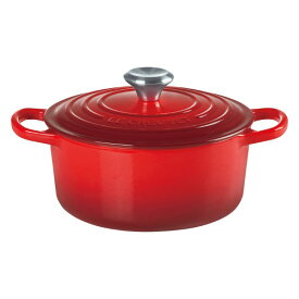 【最新 父の日 ギフト】 【Le Creuset】 シグニチャー ココット・ロンド 18cm レッド 鍋 両手鍋 錫物 ホーロー 調理器具 フランス製