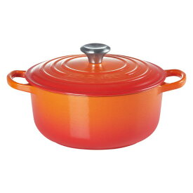 【最新 父の日 ギフト】 【Le Creuset】 シグニチャー ココット・ロンド 20cm オレンジ 鍋 両手鍋 錫物 ホーロー 調理器具 フランス製