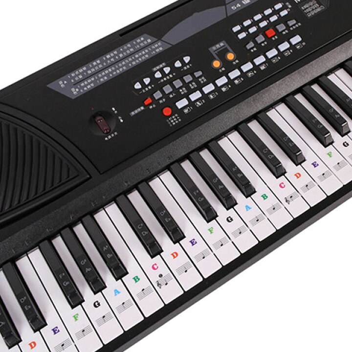 楽天市場 ピアノ 音符シール 剥がせる 初心者 ピアノ練習 キーボード ステッカー フィンガープラクティス ピアノ 音符シール 剥がせる ガイド 種類 61 キー 送料無料 Lavett