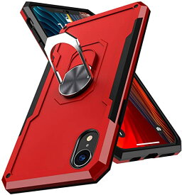 iPhone XR ケース リング付き 耐衝撃 スタンド機能 アウトドア キャンプ 野外 レンズ保護 車載対応ホルダー対応 滑り止め 傷防止...