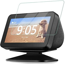 Echo Show 5 フイルム コンパチブルEcho Show 5 ガラスフイルム 自動吸着 9H硬度 指紋防止 気泡なし 高透過率 簡単貼付 防指紋...