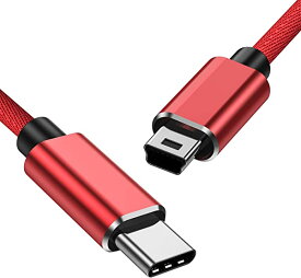 Type C Mini B 変換ケーブル USB タイプCオス‐ミニBオス コード 1m PCとヘッドホンアンプを繋げる データ転送 充電用 ポタアン ...