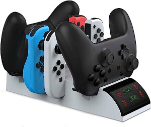 Nintendo Switch 充電器 スタンド Swich OLED 充電スタンド Joy-Con充電スタンド 有機EL プロコン充電器 スイッチ収納ホルダー Joy-Conハンドル/モンスターボール/ジョイコンコントローラー6台同時充電