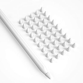 【45個入り】 Apple Pencil ペン先 アップルペンシル 1/2 保護 カバー 第1世代/第二世代 tips 使いやすいです 超薄 静かな 滑り止め（ホワイト） 送料無料