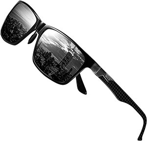 サングラス メンズ 運転用 偏光 サングラス 釣り用 高級炭素繊維素材 へんこう さんぐらす ブラック ウェリントン sunglasses for men UVカット おしゃれ