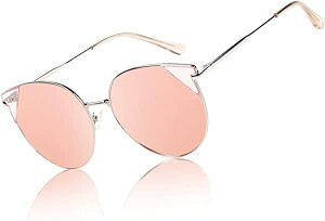 【偏光レンズ】 サングラス レディース 偏光 レンズ おしゃれ 小顔 スポーツ 偏光 紫外線 UV400カット 丈夫 軽量 痛くない 快適 旅行 ショッピング 運転用 タイプ:ピンク