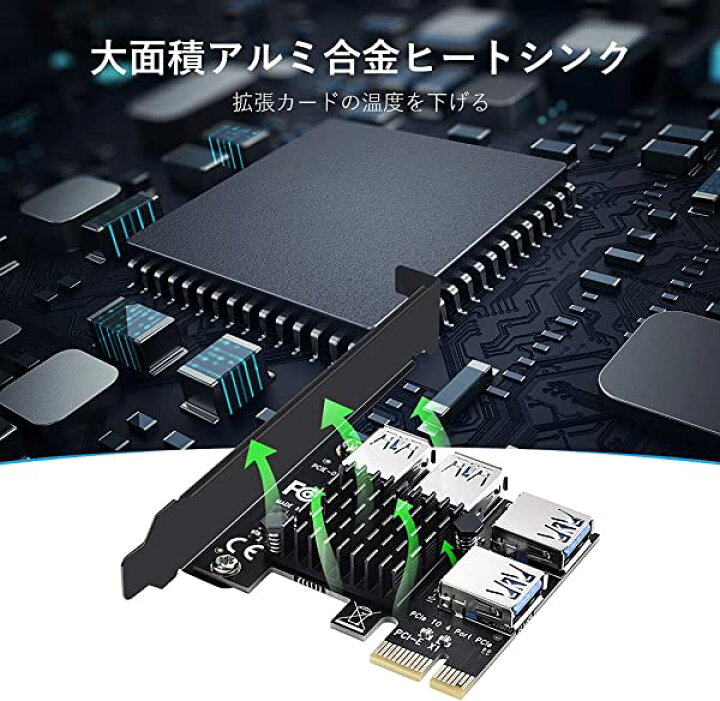 楽天市場】PCI-E 1 4 USB3.0拡張カード ビットコインマイニング 
