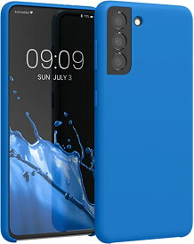 Samsung Galaxy S21 ケース TPU リキッド シリコン スマホケース カバー 耐衝撃 傷防止 サラサラ Case...(青の砂礁) 送料無料