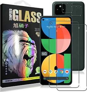 �y�����ȃZ�b�g��z Google Pixel 5A 5G �t�B���� [4���Z�b�g] �K���X�t�B���� 2�� + �����Y�t�B���� 2�� �t���ی�t�B���� �����K���X �t�� �K���X �����Y�ی�t�B���� ���炳�� ���{���Ɏq�f�ލ�