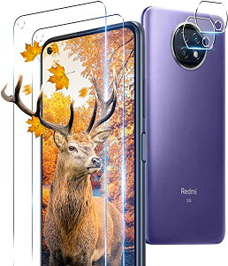 Xiaomi Redmi Note 9T 5G KXtB 2 tB 2 JیtB Zbg 2+2Zbg wFؑΉ 9H x 3DȖ KX Sʕی tB P[X ߗ 3D Touch 0.26^ 