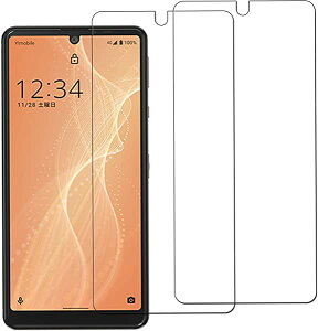 AQUOS sense4 basic ガラスフィルム 強化ガラス フィルム 硬度9H 飛散防止 指紋防止 自動吸着 気泡防止 液晶保護フィルム 送料無料 【2枚セット】
