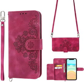 iPhone 14 ケース 手帳型 軽量 TPU 薄型 レザー スタンド 財布型 全面保護 傷防止 携帯ケース 放熱性 耐衝撃 高級 PUレザー 着脱しやすい マグネット式 カード収納 横置き スマホケース タイプ：赤紫