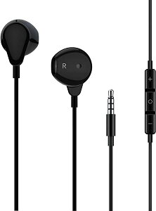 イヤホン 有線 マイク 付き イヤフォン パソコン PC 用 インナーイヤー 型 テレワーク iphone 5/6/6s PS4 PS5 switch ipod 重低音 通話対応 リモコン付き ケース付き 黒