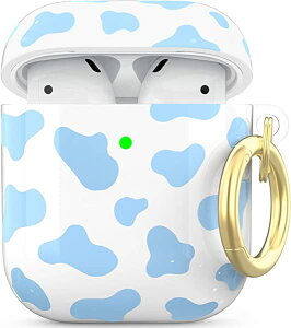 AirPods P[X Jo[ 킢 ̃p^[ TPU Sʕی ho OʂLEDBȂ CX[dΉ Jrit AirPods1Ƒ2ɑΉ ()