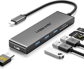 6 in 1 USB-C ハブ USB C ハブ HDMI USB C アダプター 4K HDMI 3*USB SD / TFカードリーダースロット MacBook Pro/MacBook Air/iPad Pro/iPad Air/laptop /GM-JAPAN/ASUS/Chromebook /Surface Go/Laptop/Thinkpad/Dell/ChromeBook/Huawei/TECLAST F15S/東芝/s...