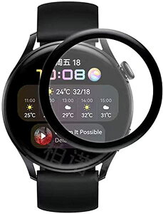 y2Zbgz Huawei Watch 3 tB t@[EFC Watch 3 tیtB PMMA+PCf 3D ߗ ϏՌ ho Uh~ wh~ ʑN₩ \tȒP HUAWEI WATCH 3 46mm Ή 