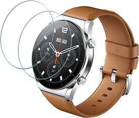 【2枚セット】 Xiaomi Watch S1 ガラスフィルム シャオミ Watch S1 液晶保護強化ガラスフィルム 日本製素材旭硝子製 業界最高硬度9H 高透過率 耐衝撃 防塵 飛散防止 指紋防止 画面鮮やか高精細 貼り付け簡単 Xiaomi Watch S1 対応 送料無料