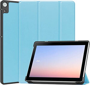 NTT DOCOMO dtab d-51C 10.1�C���` �P�[�X �y�� ���^ PU ���U�[ �X�}�[�g �J�o�[ �ϏՌ� ���h�~ �n�[�h �w�� �P�[�X �O�܂� �X�^���h �I�[�g�X���[�v �E�F�C�N�A�b�v �@�\ dtab d-51C (�X�J�C�u���[) ��