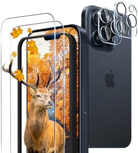 y2+2Zbg KChgtz iPhone 15 Pro KXtB 2 iPhone15Pro tB + 2 JیtB ACtH15v KX SʕیtB P[X ߗ 3D TouchΉ 0.26