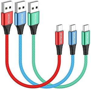 }CNUSBP[u 30cm Micro USB Android V[g [dP[u ϋv v~AiC [dR[h Samsung Galaxy S7 S6 S7 Edge S5 PS4 Power BankȂ [3{ 0.3m] 