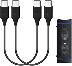 Type-C P[u [dR[h USB-C to USB-C [dP[u ݊ \j[ Sony LSPX-S3 SRS-XB43 SRS-XB33 SRS-XB23 SRS-XB13 ɑΉ (Black 1 ft 30 cm) 