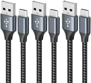 y3{Zbg 1m 1m 2mz USB Type C P[u 3A }[d c^Cv QuickCharge3.0Ή f[^] ϋviCf Samsung Galaxy S10 Note Huawei P30 P20 lite Sony Xperia XZ2 XZ3 Nintendo Switch GoPro Hero 5 6 ̑A
