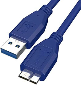 USB3.0 ケーブル USB A オス to microB オス データケーブル 高速転送と 外付けHDD SSD 外付けBDドライブ Galaxy Note3 S5などに対応 1M 送料無料