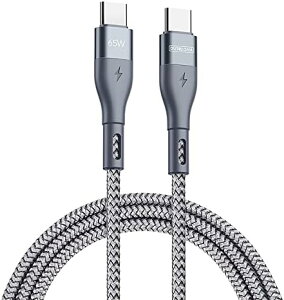 USB-C & USB-C P[u ϋviC USB QC3.0 PDΉ 65W}[d Type C to Type C P[u MacBook iPad Pro Air Samsung Galaxy Sony Huawei Xiaomi OPPO Pixel NintendoSwitchType-c@Ή (1m O[) 