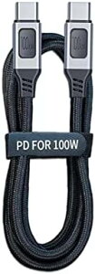 USB-C & USB-C ケーブル USB PD対応 ナイロン製100W 5A 超急速充電 USB Type Cケーブル USB C to USB C Galaxy iPad Pro MacBook Pro Air 各種対応 (1M) 送料無料