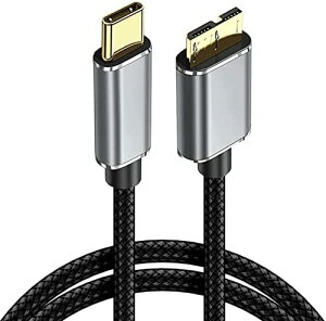USB Type C to Micro B 3.0 ϊP[u USB C OthddP[u Type C to USB 3.0 Micro B 5Gbpsf[^] ϋv iC҂ MacbookiProj HDDOtn[hhCu Seagate Camera 3ȂǑΉi0.5m) 