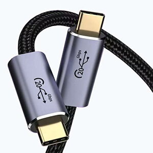 USB-C & USB-C P[u USB 3.2 Gen 2x2 (20Gbps) f[^]f[^]E[dP[u [8K 60Hz fo ő20V 5A 100W [ PD QC[dΉ]ϋviC҂ݐ MacBook Pro iPad Pro Google Pixel Galaxy