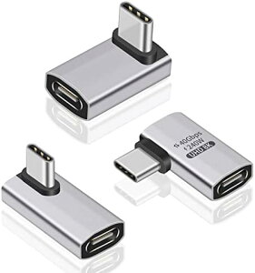 USB Type-C L A_v^ (3ރZbg) USB-C L Type C ϊ A_v^ 240W 5A}[d 40Gbpsf[^] 8K@60Hzfo E 90° Ȃ type-c ϊA_v^ L^ USB CRlN^ΉThunderbolt 3 Mac Book Pro Ni