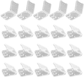 SDカードケース 20個セット マイクロ micro sd カード ケース 薄型 軽量 メモリーカード ホルダー 収納ケース カード入れ 整理用 保管用 防水 小型 持ち運び便利 透明色 送料無料