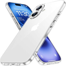 iPhone 16 ケース クリア 耐衝撃 黄ばみ防止 アイフォン16ケース ワイヤレス充電対応 指紋防止 滑り止め 薄型 耐摩耗性 カバー スマホケース 6.1インチ 透明