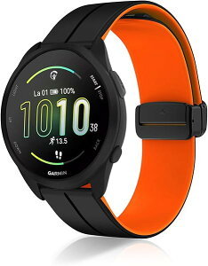 Garmin Forerunner 165 / Garmin Forerunner 165 Music �o���h �V���R�� ���i�� �V���R���o���h �����o���h ���C �o�b�N���t�� 20MM �T�C�Y���߉\ �����x���g �o���h �u���b�N�I�����W