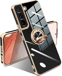 Galaxy S22 �P�[�X �����O �ϏՌ� SC-51C SCG13 �J�o�[ �����O�t�� �g�уJ�o�[ TPU �y�� �X�^���h�@�\ �ԍڃz���_�[�Ή� 360°��] �w��h�~ �u���b�N